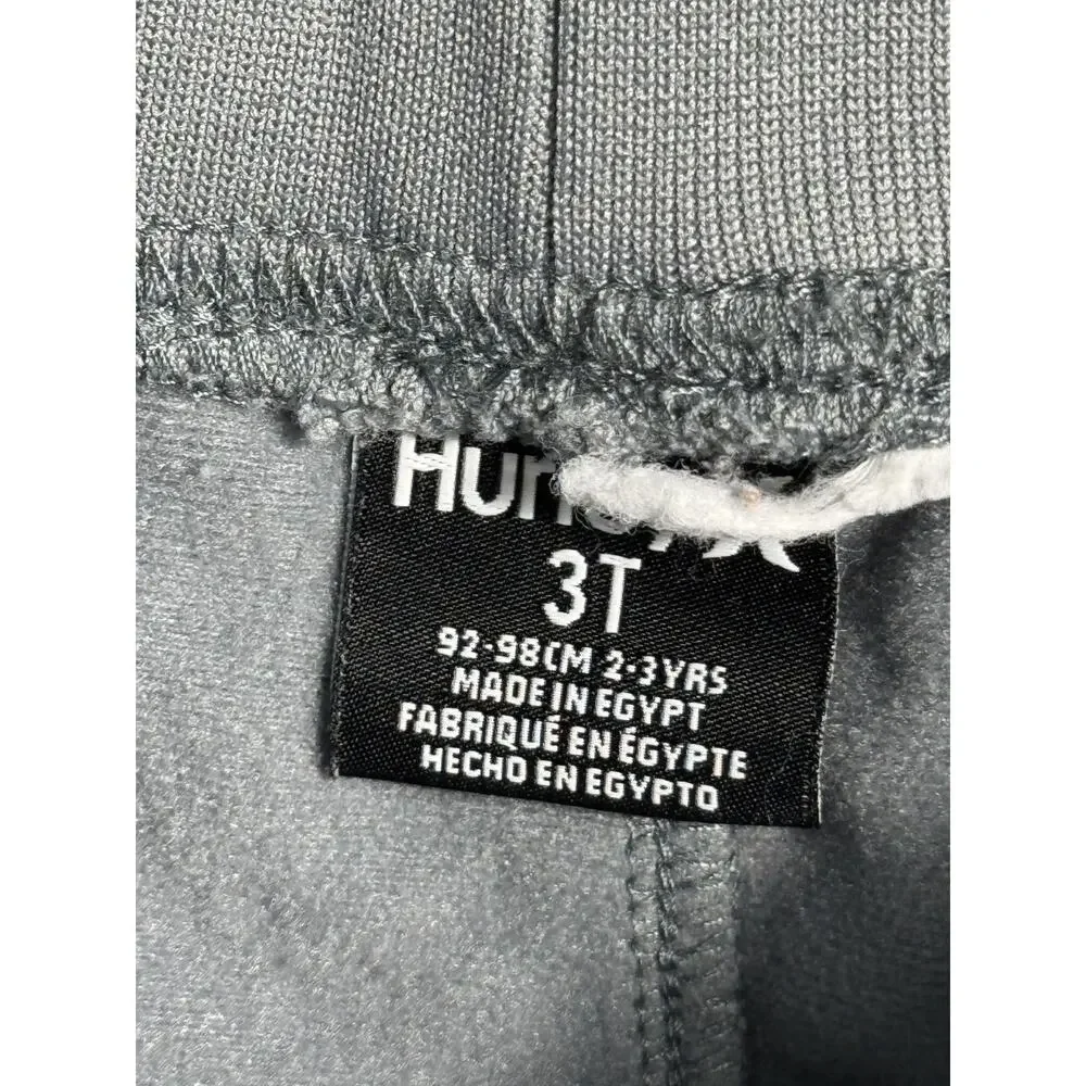 Hurley Gray & Black Colorblock 3-Piece Track Suit Joggers/Jacket/Henley 3T/4T